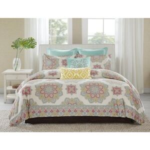 Echo Design Indira Red Cotton Duvet Cover Queen/Full